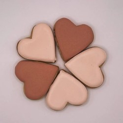 Biscuit décoré - Sachet de 5 biscuits cœur