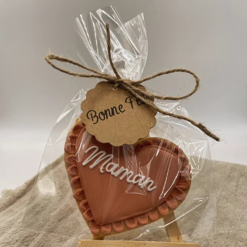 Biscuit décoré - Cœur Maman Biscuit décoré - Cœur Maman