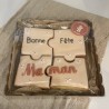 Biscuit décoré - Coffret biscuits puzzle Bonne Fête Maman