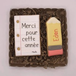Biscuit décoré - Coffret cahier
