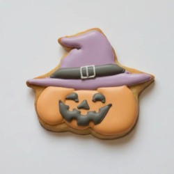 Biscuit décoré - Sorcière citrouille