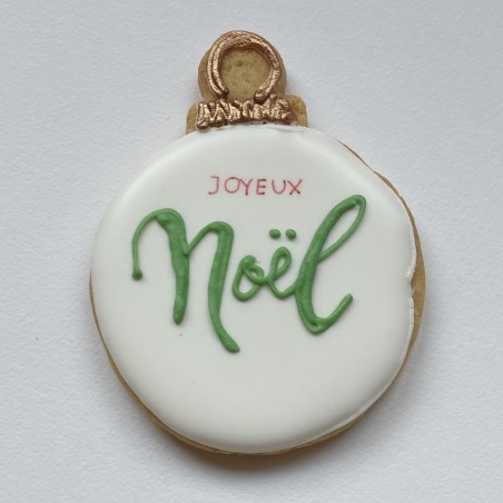 Boule Joyeux Noël - Biscuit décoré