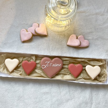 Coffret Cœurs - Biscuits décorés