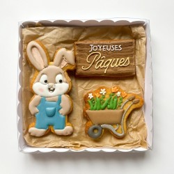 Coffret Lapin de Pâques - Biscuit décoré
