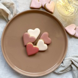 Sachet de 5 mini cœurs - Biscuits décorés