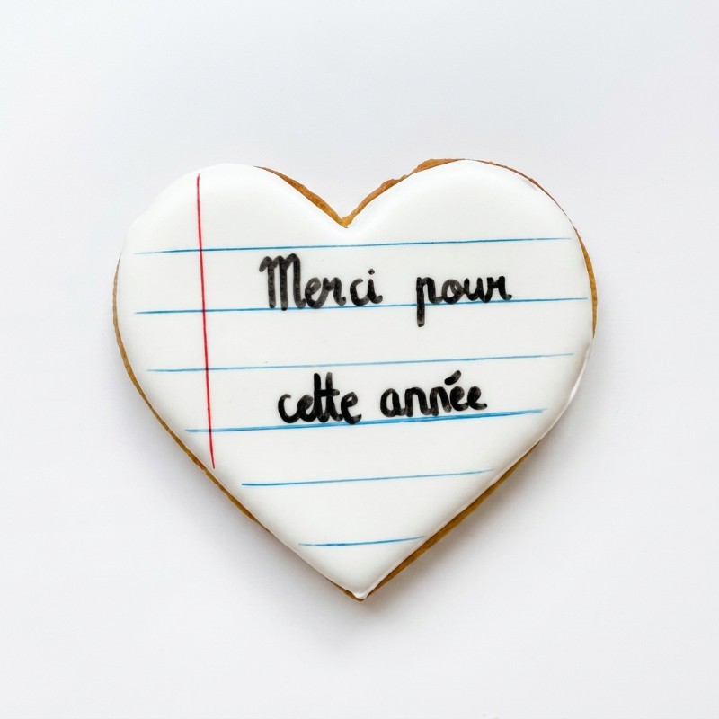 Cœur XL - Biscuit décoré