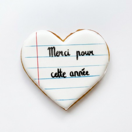 Cœur XL - Biscuit décoré