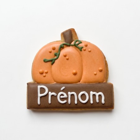Biscuit décoré - Citrouille personnalisée