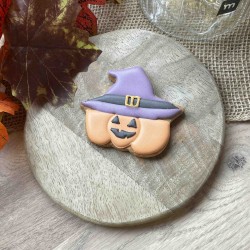 Biscuit décoré - Sorcière citrouille